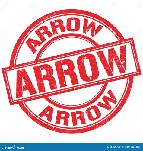 Arrow Text Written On Red Stamp Sign Stock Illustration Illustration