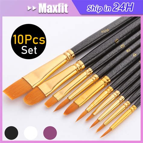 Jual Pcs Paint Brush Set Kuas Lukis Cat Air Nylon Artist Brush Oil