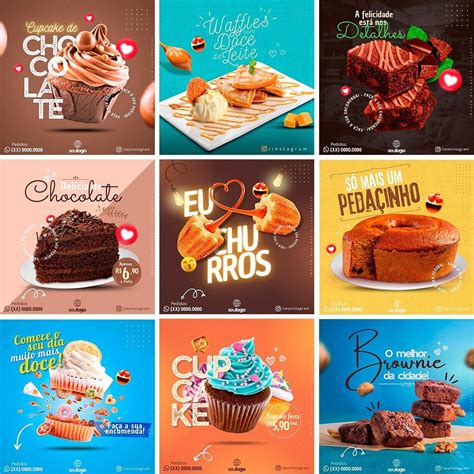 Pack Confeitaria Editável Direto No Canva 20 Artes Parcelamento