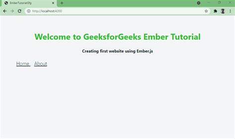 Ember Js Create Application Geeksforgeeks