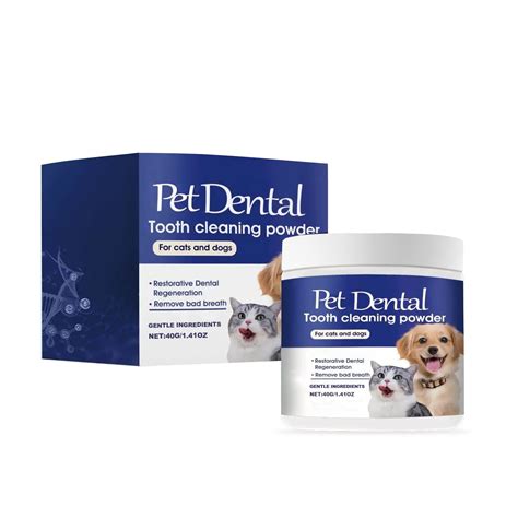 Pet Teeth Whitening Powder, Dog Cat Dental Care Breath Freshener, Oral