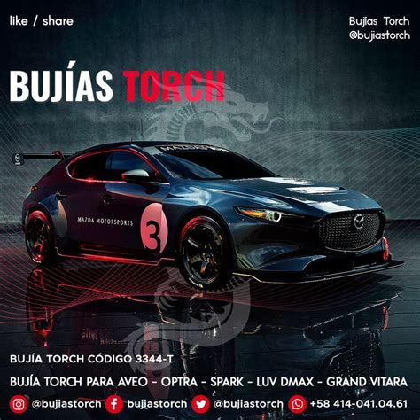 bujía Torch 3344 T para Aveo Optra Spark LUV DMax Grand Vitara y