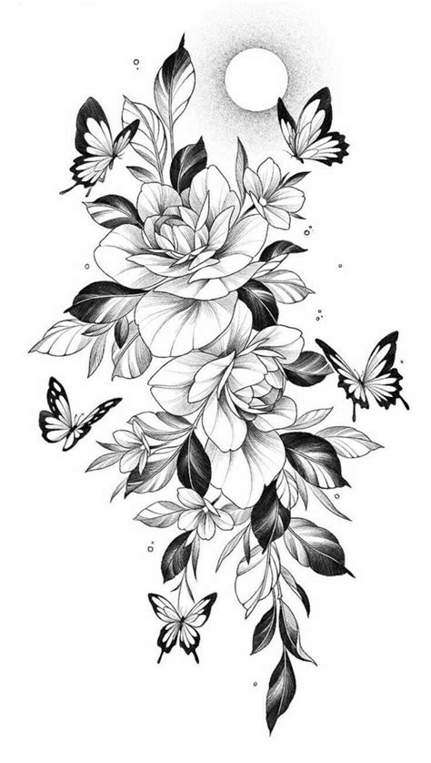 pin   unique  unique sketches floral tattoo sleeve vine