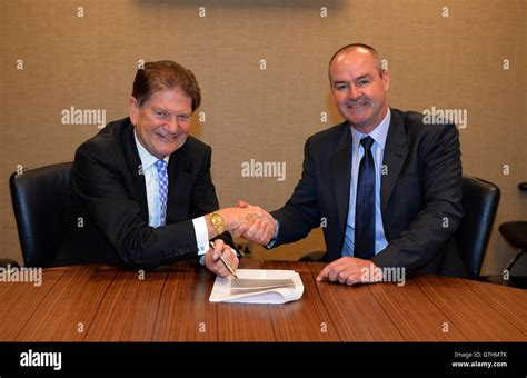 Reading S Chairman Sir John Madejski Signs The Contract With New