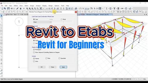 Revit To Etabs Csixrevit Export To Etabs Etabs Modelling Revit For Beginners Youtube