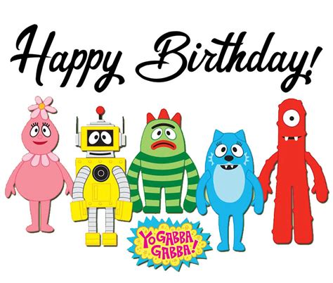 Happy Birthday Yo Gabba Gabba Poster Painting By Patel Clark Fine Art