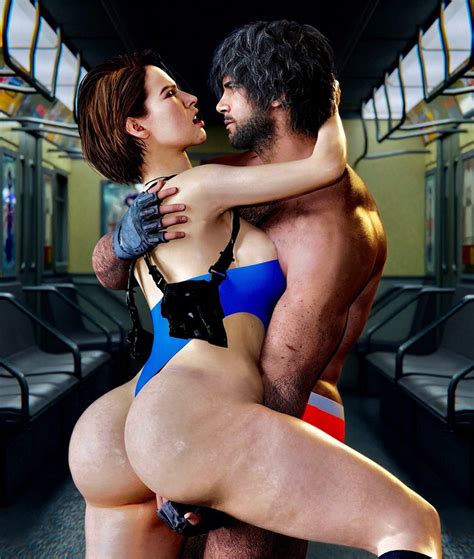 Resident Evil Sex Art Masturbating Partner Thong Leotard Carlos