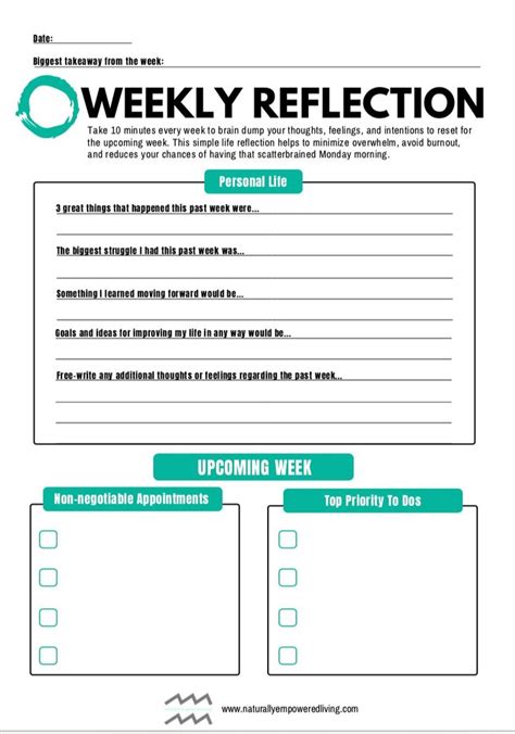 Free Printable Reflection Worksheets