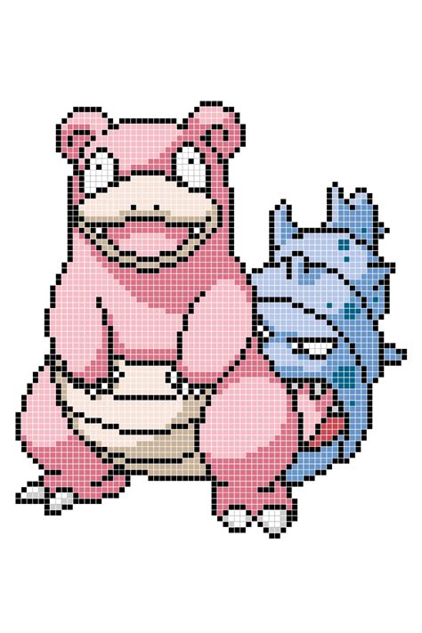 Pokemon Pixel Patterns For Fuse Beads Slowbro Artofit