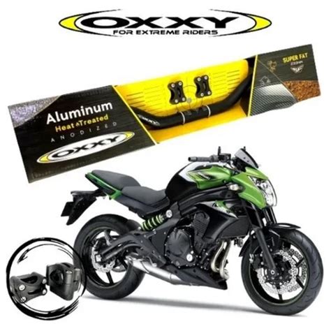 Guid O Oxxy Fat Bar Alto Preto Fosco Kawasaki Er N Submarino