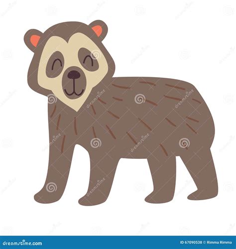 Spectacled Bear Vector Illustration Stock Vector Illustration Of