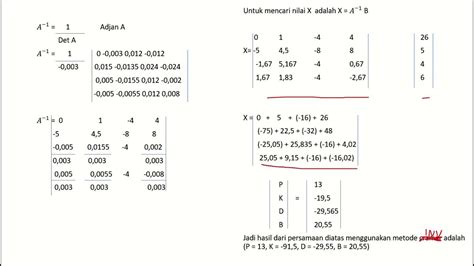 Cara Menyelesaikan Metode Matriks Invres Eliminasi Gauus Jordan Dan