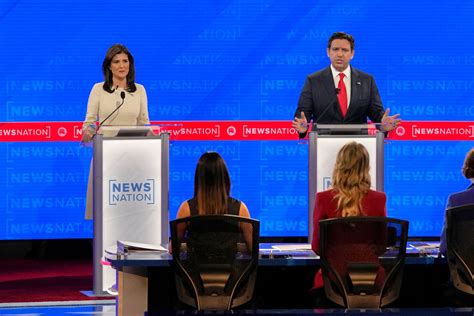 Haley Desantis Spar For Second Place In Gop Presidential Debate In