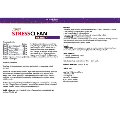 Stressclean Sleep Capsule Sun Wave Pharma Farmacia Tei Online