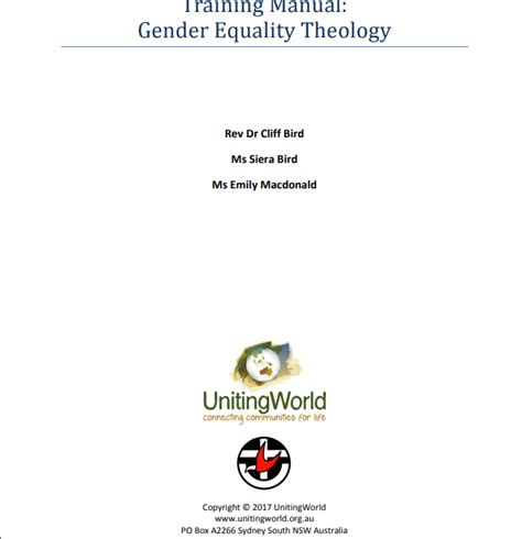 Training Manual Gender Equality Theology Sista Library