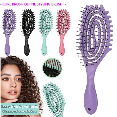 Escova Definidora De Cachos - Escova Definidora De Cachos , De Cabelo Molhado Desembaraçadora ...