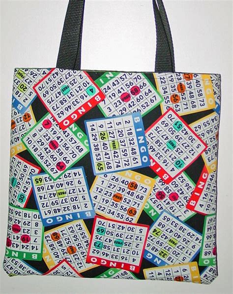 Bingo Tote Bag Bingo Bag Tote Bag Bingo Reversible Bingo Etsy