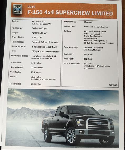 Ford F 150 Specs By Vin Number