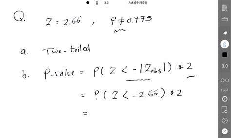 SOLVED The Test Statistic Of Z 2 66 Is Obtained When Testing The