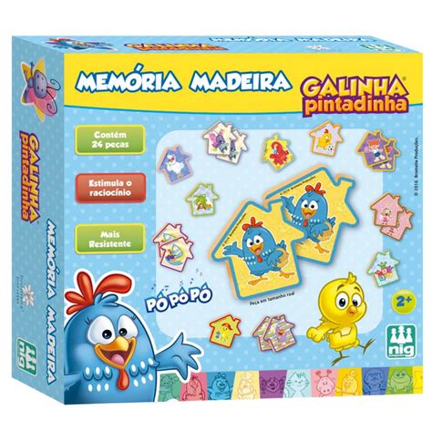 Jogo Da Mem Ria De Madeira Galinha Pintadinha Brinquedo Educativo