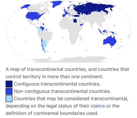 O Que É Transcontinental - Transcontinental countries : r/MapPorn