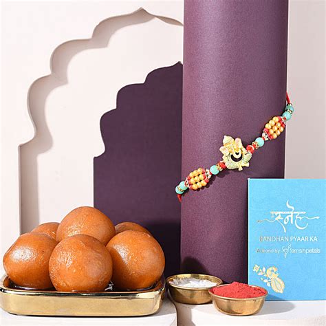 Sneh Ganesha Beads Rakhi Gulab Jamun Uae Gift Sneh Ganesha Beads