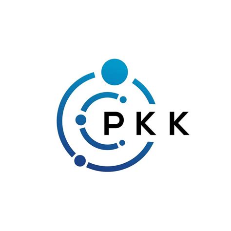 pkk letter technology logo design  white background pkk creative