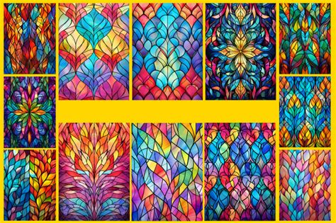 Stained Glass Patterns Graphic By Digital Art Studio Creative Fabrica