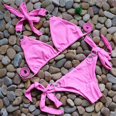 Bikini Diamond Swimsuit Crystal Women Swimwear Nude Bikinis Brazilian