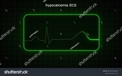 Ecg Hallmark Hypocalcemia Qt Interval Prolongation: ภาพประกอบสต็อก ...