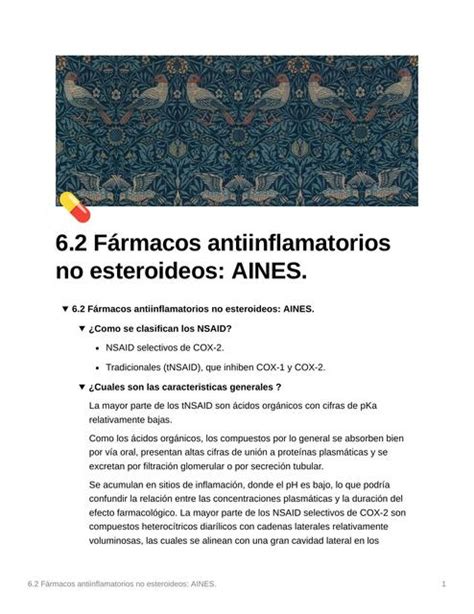 Fármacos Antiinflamatorios No Esteroideos Aines Espm Medicina Udocz