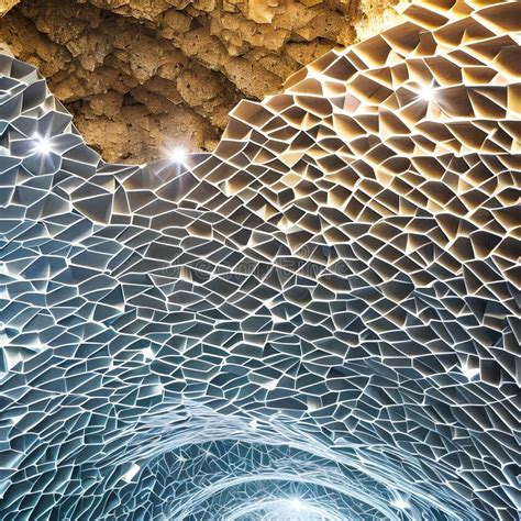 An Abstract Interpretation Of A Crystal Cave With Textured And