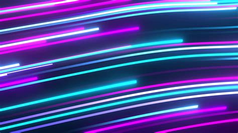 Cycled 3d Animation Abstract Background With Ascending Colorful Neon