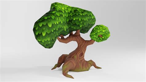 3d Model Lowpoly Stylized Tree Turbosquid 1846194