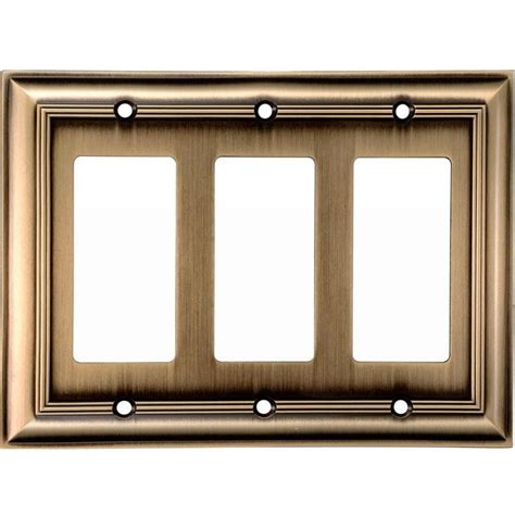 Shop Allen Roth Gang Antique Brass Decorator Wall Plate At Lowes