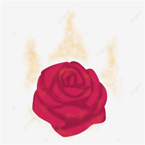 Sparkling Red Rose Rose Red Flower Sparkling Flowers Png Transparent