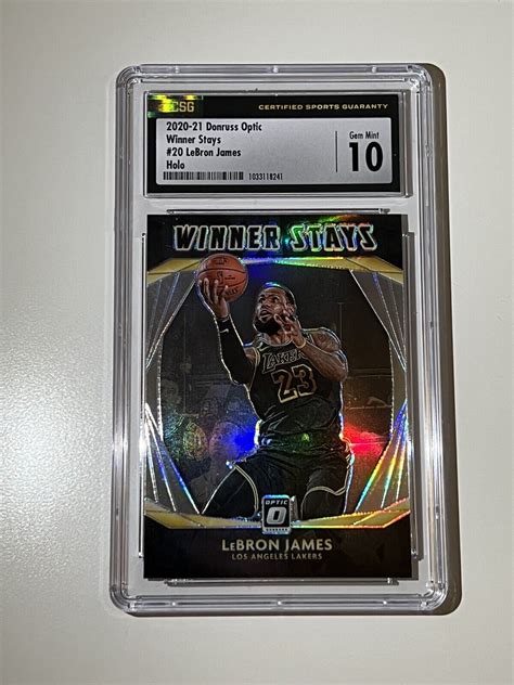 Donruss Optic Lebron James Winner Stays Silver Holo Lakers Csg