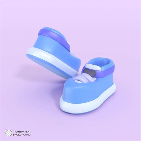 Premium Psd Babies Shoe Isometric Icon Isolated 3d Illustration