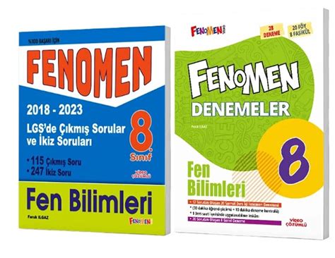 FENOMEN YAYINLARI 8 SINIF LGS Fen Bilimleri Çıkmış Sorular ve İkiz