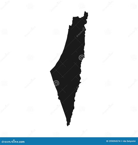 Palestine Map Icon Vector Stock Illustration Illustration Of