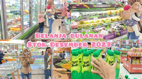 GROCERY SHOPPING BELANJA BULANAN SUPER RIWEUH SAMA ANAK DAN SUAMI