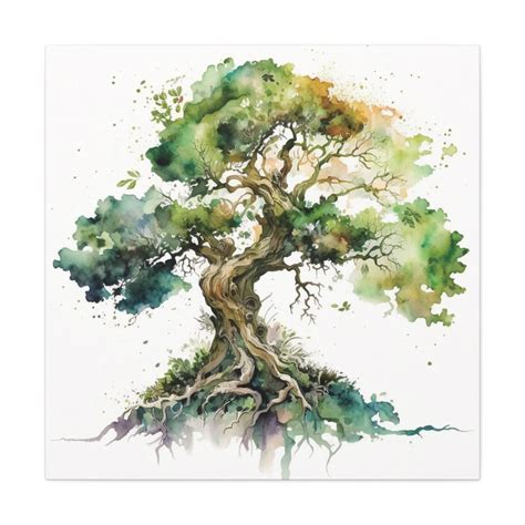 Watercolor Tree Wall Art Print - Etsy