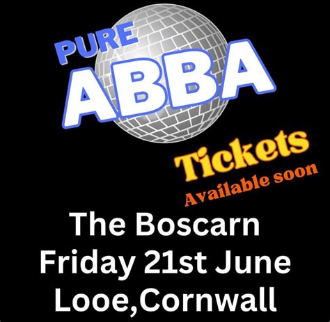 Pure ABBA At The Boscarn Looe Welcome To Looe Polperro