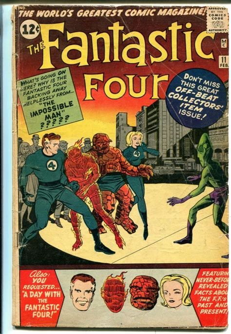 Fantastic Four #11 1962-Marvel-Impossible Man-Jack Kirby-Submariner ...