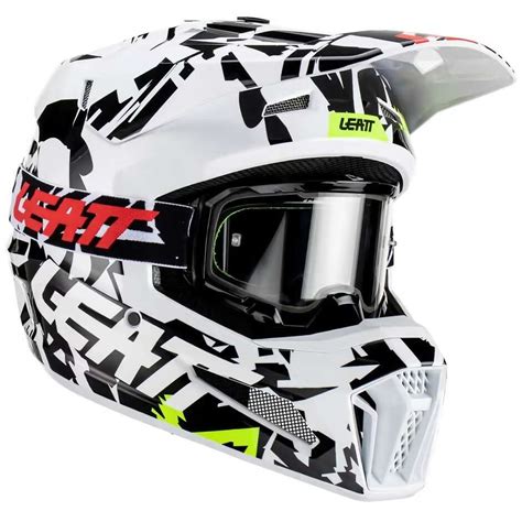 Casco Moto Cross Enduro Leatt 3 5 V23 Zebra Con Maschera Vendita Online