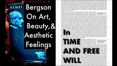 Henri Bergson Beauty Art And Aesthetics In Time And Free Will Youtube