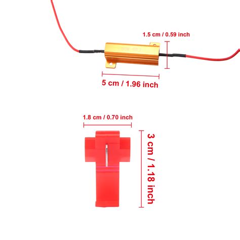 X W Ohm Load Resistors For Fix Led Bulb Fast Hyper Flash Turn