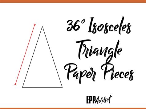 36 Degree Isosceles Triangle English Paper Pieces for - Etsy