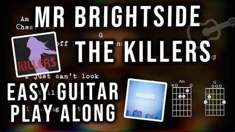 Mr Brightside Easy Play Along Chords Lyrics The Killers Youtube