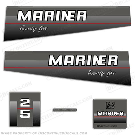 Mariner 25hp Decal Kit 1990